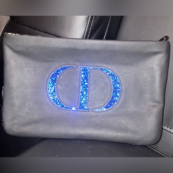 Dior Handbags - Authentic Dior Black with Blue Glitter logo